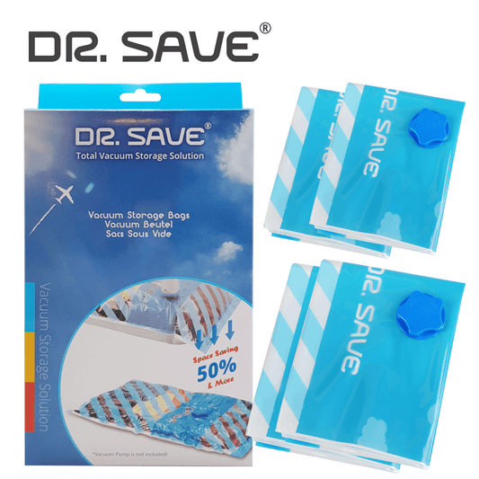 衣類圧縮袋 セット (小、大 各2枚ずつ入り) 旅行用 出張 引っ越し 衣替え