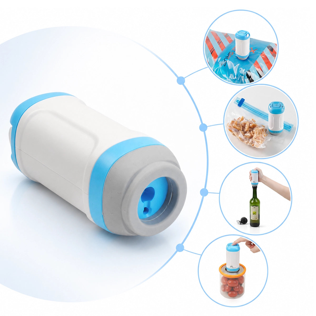 DR. SAVE UNO Battery-Operated Mini Vacuum Pump for Storage Bags