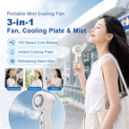 Portable Misting Fan with Cooling Plate
