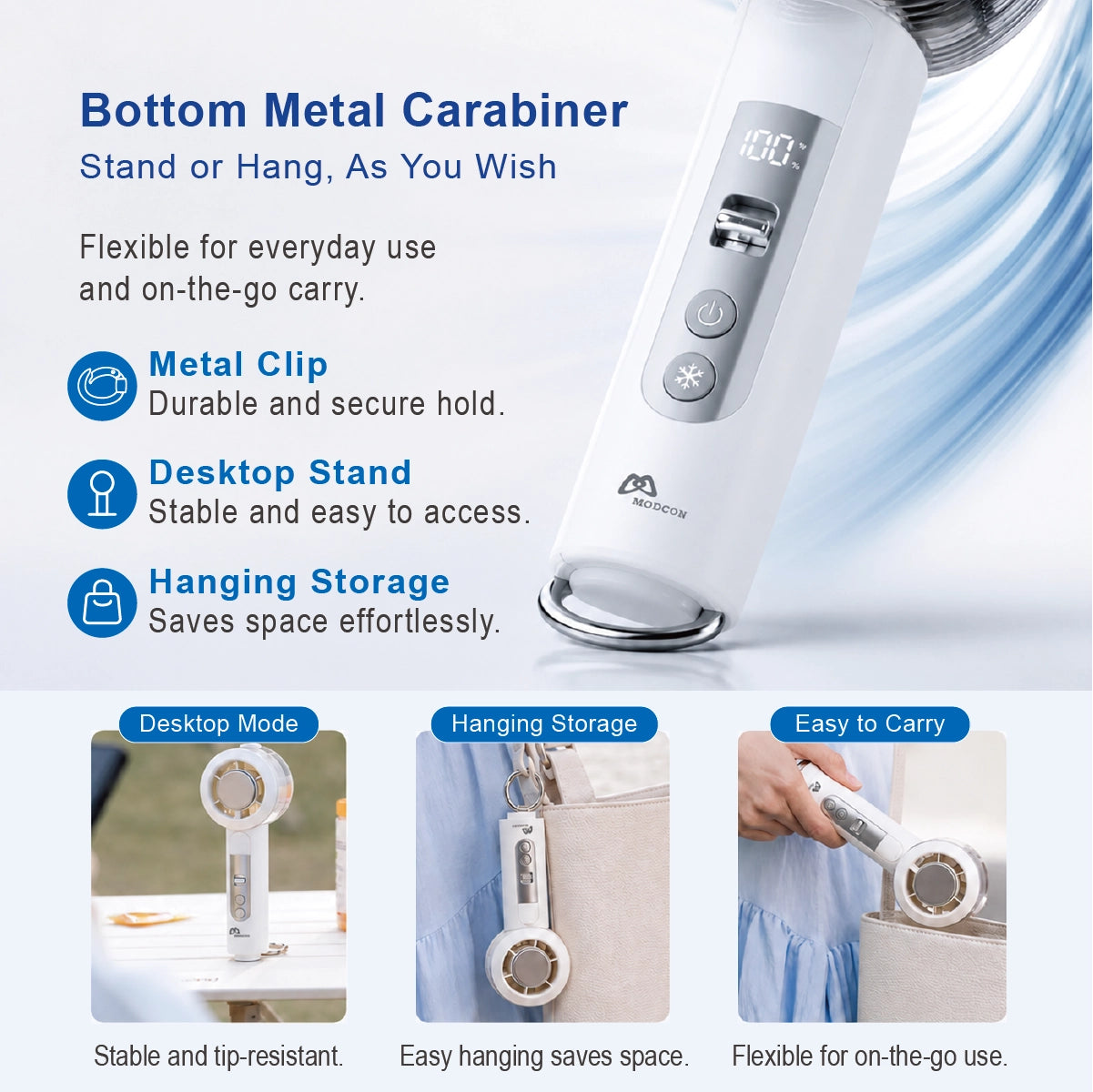 Portable Misting Fan with Cooling Plate
