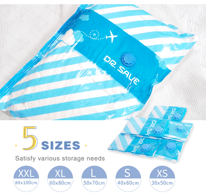 5 Sizes Vacuum Storage Bags for Closet Storage, suitcase